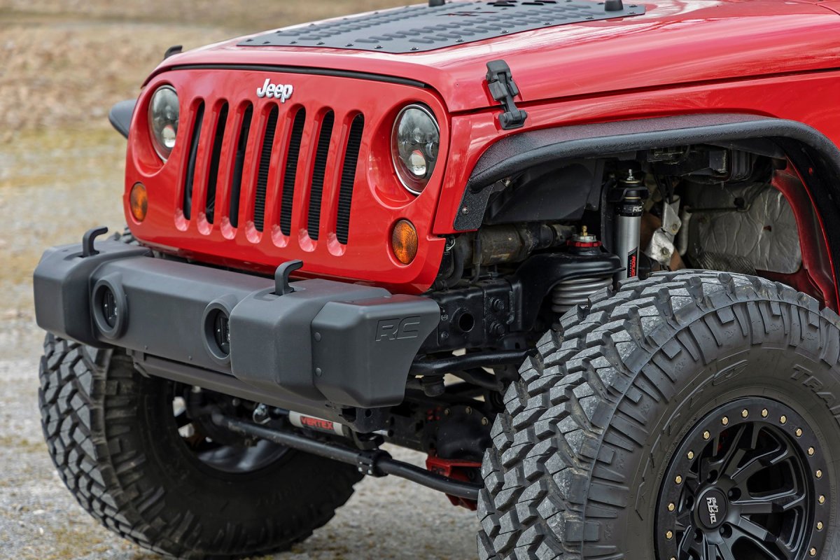 Jeep Wrangler Front Bumper Caps - Rough Country - '07-'10